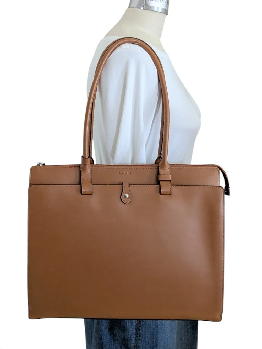 Lodis Audrey Jessica Leather Shoulder Computer Work Bag